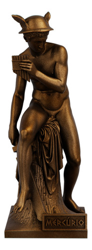 Estátua Mercúrio Mitologia Romana Estatueta - Hermes Cor Cor Cobre Antigo