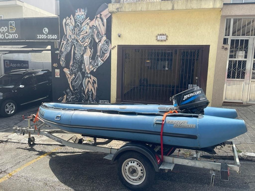 Bote Inflável Zefir Classic 404 Com Motor Mercury 25hp 2010