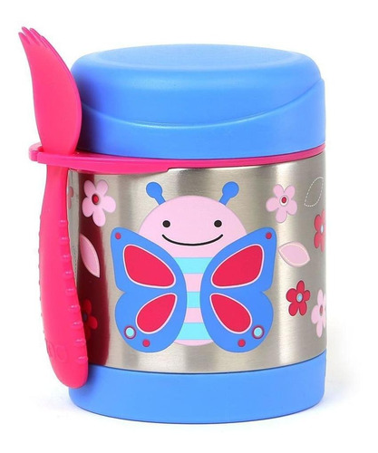 Pote Térmico Com Talher Zoo Borboleta Skip Hop Rosa