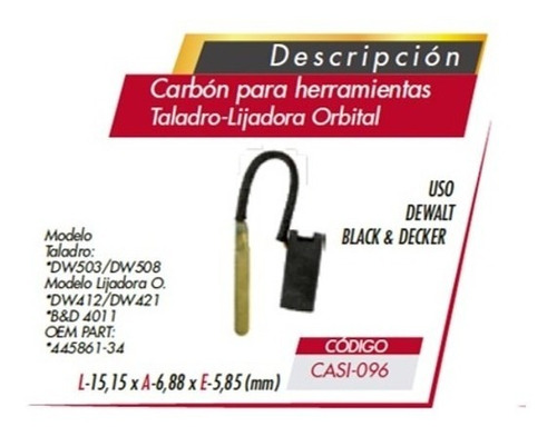 Carbon Para Taladro/lijadora Orbital Dewalt - Black&decker