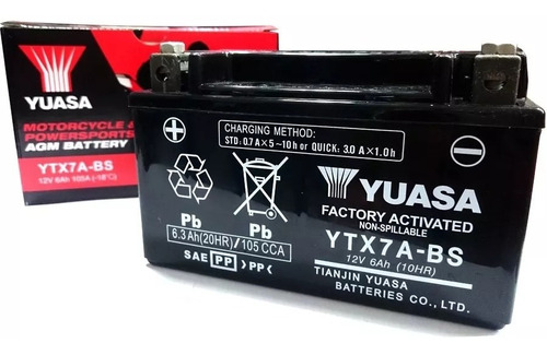 Bateria Yuasa Ytx7a-bs G. Super Vx 150 Rx150 ! Wagner Motos!