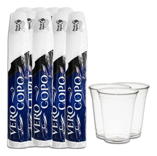 Copo Descartável Pp 300ml Transparente Resistente 500un