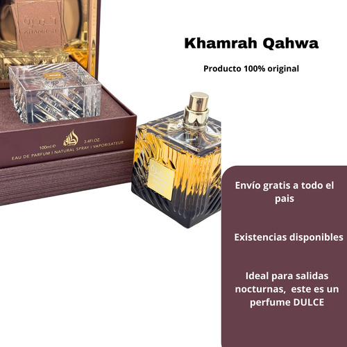 Perfume Hombre Lattafa Khamrah Qahwa Edp 100ml Original