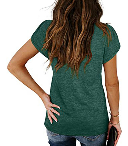 Camisetas De Manga Corta De Verano Básicas Con Cuello En V L