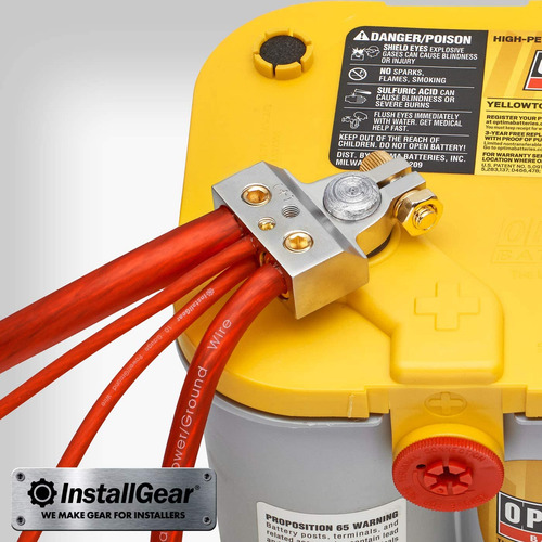 Installgear 0/4/8 Or 10 Gauge Battery Terminals With Shims -