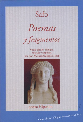 Libro Poemas Y Fragmentos -safo - Rodriguez Tobal, Juan M...