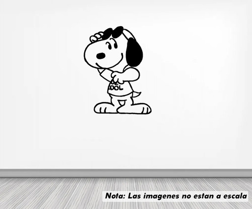 Vinil Sticker Pared 120cm Snoopy Joe Cool Gafas 7c