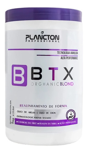 Btx Plancton Platinum Matizador Sem Formol Cabelo Loiro
