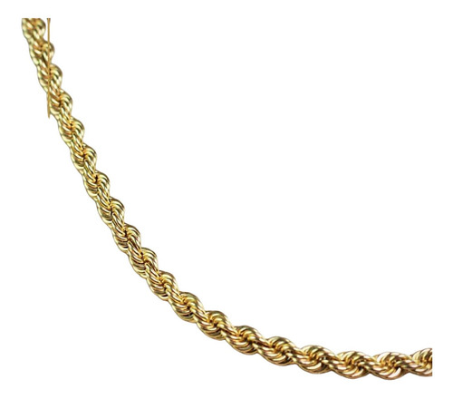 Cadena Collar Gargantilla Oro 10k Tejido Torsal 50cm Y 3mm