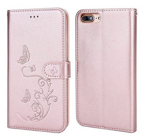 Funda De Cuero Para iPhone 7 Plus / iPhone 8 Plus Con Estuch