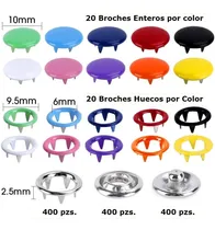 Comprar Broches Metálicos De Color Kit 400 Sets Mixtos C\u002Falicate