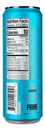 Bebida Prime Blue Raspberry Lata 330ml