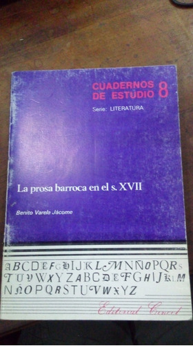 Libro La Prosa Barroca En El S.xvii