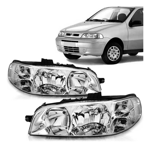 Farol Fiat Palio Fire 2001 2002 2003 2004 Carcaça Preta