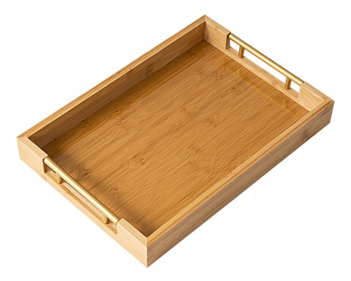 Elegante Bandeja De Bambú Para Servir 38cmx26.5cmx5cm