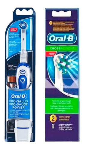 Cepillo Dental Electrico Oral B + Dos Repuestos Cross Action