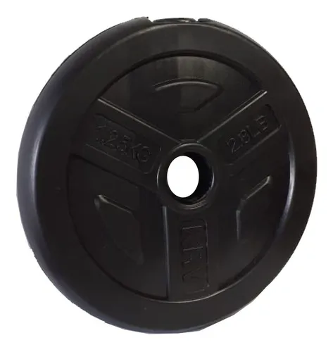 Discos Pesa 1,25kg Pvc Para Mancuerna Barra 30mm Fitness Gym