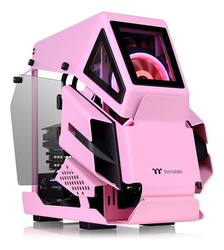 Gabinete Gamer Thermaltake Aht200 Rosa Vidrio Templado X2 !