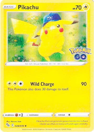 Pikachu Holo Raro Pokemon Tcg+10 Cartas