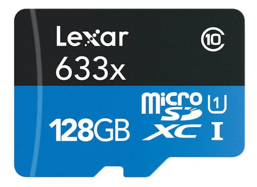 Tarjeta Micro Sd Lexar 128 Gb 100mb/s 633x A1 V30 U3 4k