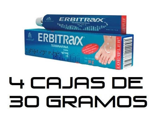 Erbitrax Terbinafina 4 Pack 30 Gr Crema Antihongos/mal Olor 