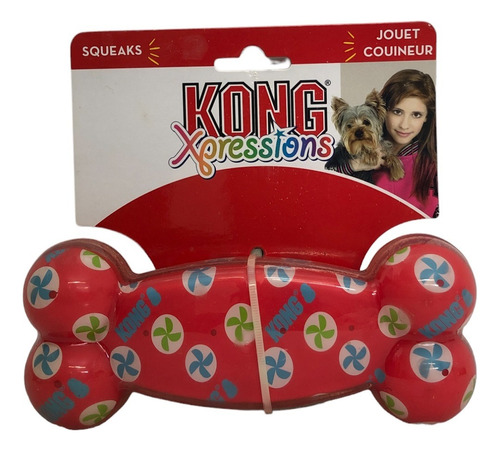 Juguete Para Perro Kong Xpressión Bone Grande Con Sonido 