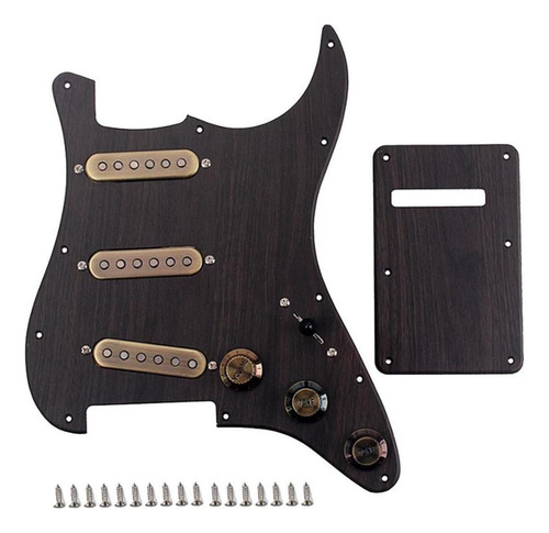 Precableado Alnico Pickguard Sss Rosewood Para Guitarra