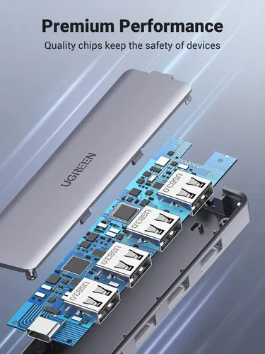 Hub Usb C Ugreen De 4 Puertos Usb 3.0 Para Portátil Macbook