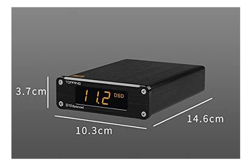 Topping D10 Dac Balanceado Mini Usb Dac Css Xmos Xu208 Opa21