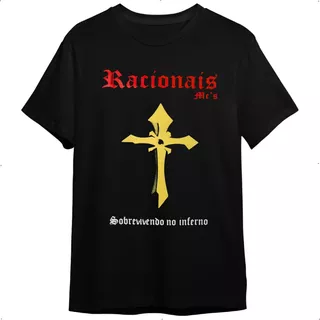 Camiseta Racionais Álbum Preta Sobrevivendo No Inferno