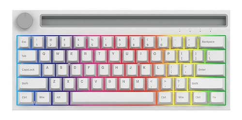 Teclado Mecánico Bluetooth Full Rgb Switch Pink K620t Blanco