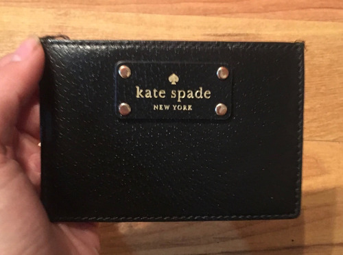 Bolsa Cartera Kate Spade Porta Tarjetas Credenciales Piel!!