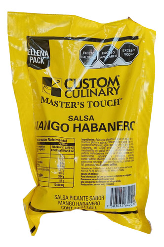 Salsa Mango Habanero 2kg Bolsa Custom Culinary