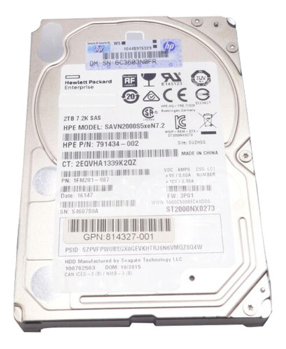 Disco duro interno HP SAVN2000S5xeN7.2 2TB