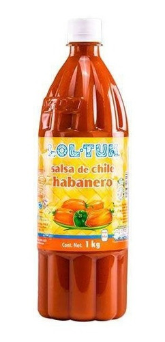 Salsa Lol Tun De Chile  Habanero 6 Piezas De 1 Litro