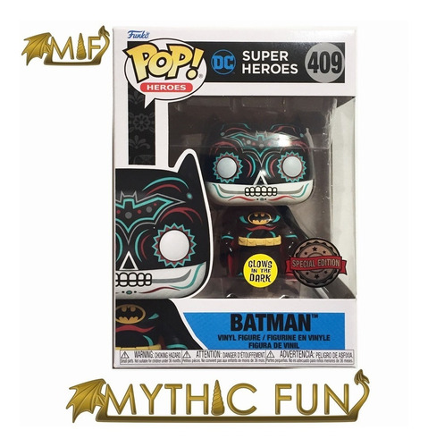 Funko Pop 409 Batman Dia De Los Dc Glows