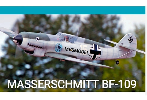 Planta Pdf Caça Masserschmitt Bf-109 Para M.balsa Corte Cnc.