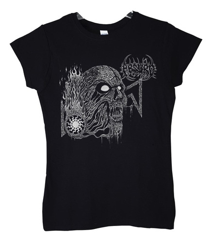 Polera Mujer Absurd Schwarze Bande Metal Abominatron