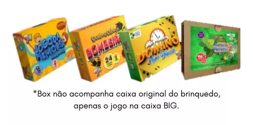 Jogo Infantil Big Box 4 Jogos Educativo Peças Grande Madeira