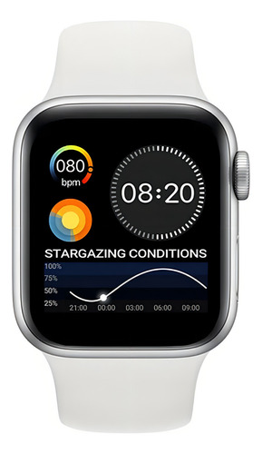 X8 Pro Max Big Smartwatch Séries 8 Caixa Prata Pulseira Branco Bisel Prateado Desenho Da Pulseira Mesh