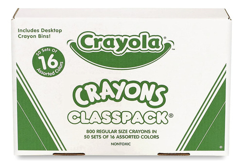 Crayola Crayon Classpack, School Supplies, 16 Colors (50 Eac