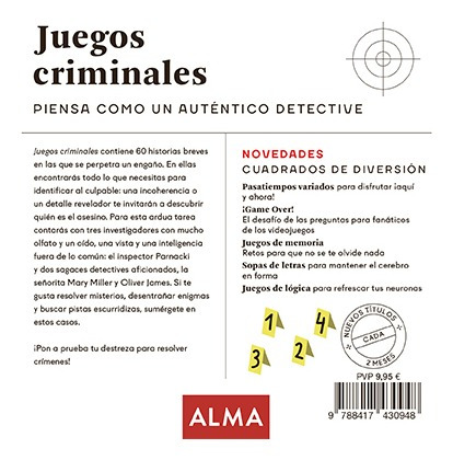 Juegos Criminales, Editorial Alma