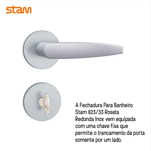 Stam Fechadura 25mm 40mm Resistente Inox 2un | MercadoLivre