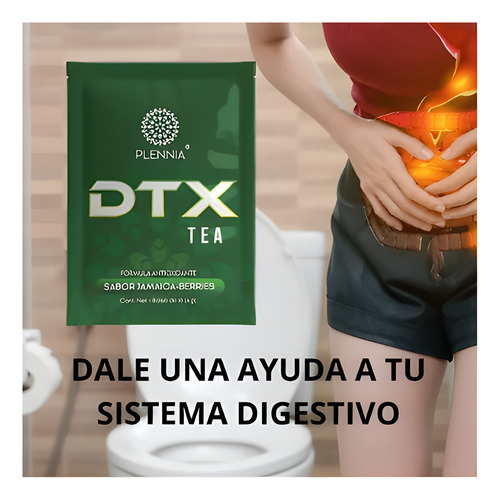 Dtx Tea-5 Pza Desinflama Elimina Toxinas Del Cuerpo Y Colon