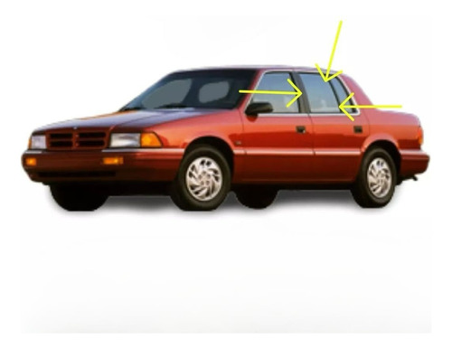 Cristal De Puerta Dodge Spirit 1989-1990-1991-1992- Tra Izq