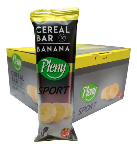 Barra de cereal Pleny Sport sin TACC  sabor banana 30 g de 20 u