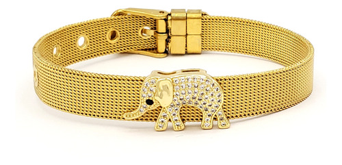 Pulsera Elefante Acero Con Cristales Iconic Store