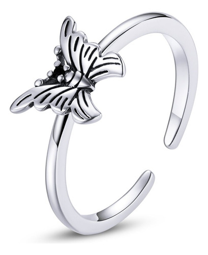 Anillo Plata 925 Linda Mariposa Talla Regulable