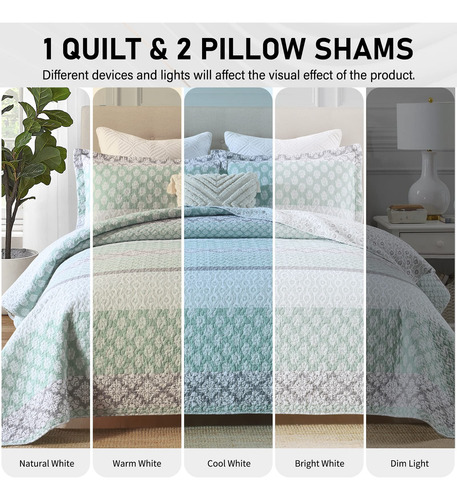 Perhom Colcha Queen Size - Juego De Colcha Queen, 100%