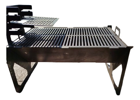 Asador Portatil Desarmable Grande (44cmx76cm) Negro